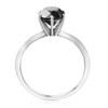 Pompeii3 1 1/2 Ct Black Diamond Solitaire Engagement Ring 14k White Gold - 4 of 4