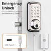 ZACHVO Fingerprint Door Lock Keyless Deadbolt, Electric Door Locks with Keypads and Emergency Charging Port, Satin Nickel - 4 of 4