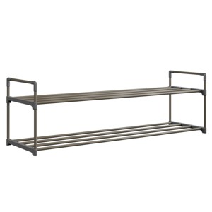 Hastings Home 12-Pair Freestanding 2-Tier Shoe Storage Rack – Black - 1 of 4