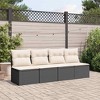 vidaXL Garden Sofa Black PE rattan  UV-resistant materials - 3 of 4