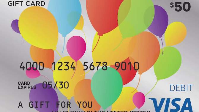 Visa Happy B-Day Gift Card - $50 + $5 Fee, 2 of 3, play video