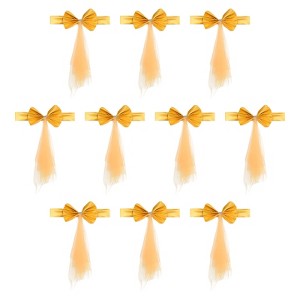 Unique Bargains Mesh Yarn Floating Chair Bands Decoration Stretch Satin Chair Sashes Bows - 1 of 4