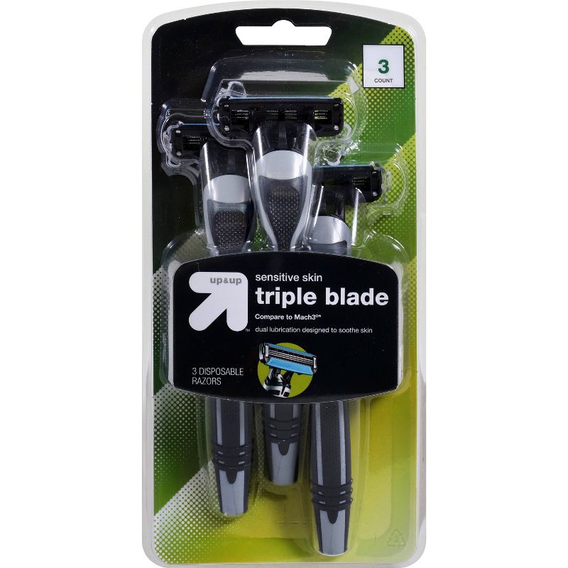 Men&#39;s Triple Blade Disposable Razor - 3ct - up &#38; up&#8482;, 1 of 9
