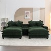 111" Modern Chenille Sectional Sofa with Storage and Two Ottomans, Comfy Cloud Sofa Couch for Living Room or Apartment – The Pop Home - 2 of 4
