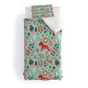 Pimlada Phuapradit Christmas gingerbread Duvet Cover + Pillow Sham(s) - Deny Designs - 1 of 4