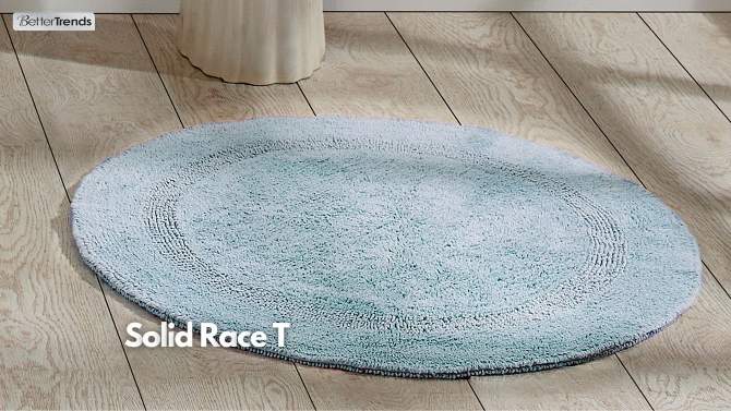 Better Trends Lux Reversible 100% Cotton Bath Rug, 2 of 7, play video