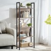 VASAGLE 5-Tier Bookcase, Bookshelf, Book Shelf, with Steel Frame, for Living Room, Home Office, Bedroom, 9.4 x 24.4 x 65 Inches - 2 of 4