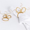 Transpac Wire Easter Bunny Pearls Napkin Rings Set of 4 Home Decorations Easter - 2 of 2