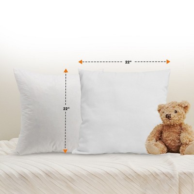 Large White Memory Foam Decorative Throw Pillows Set