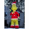 HalloweenCostumes.com One Size Fits Most Inflatable 25FT Colossal Santa Grinch Outdoor Decoration | Inflatable Decorations,  White/Red/Green - 3 of 4