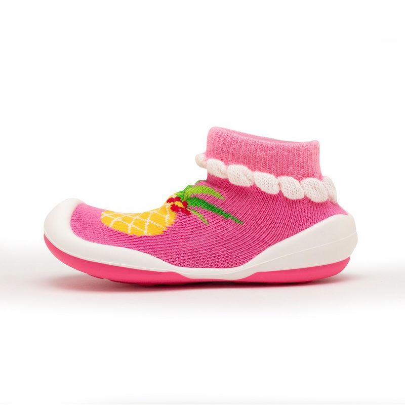 Komuello Baby Girl First Walk Sock Shoes Pineapple, 4 of 10