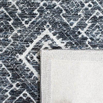 Handmade Blue Wool Tufted Rectangular 4' x 6' Rug