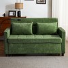 NicBex 3 in 1 Convertible Sofa Bed Loveseat with Reversible Backrest & Side Pockets,Upholstered Velvet Sleeper Sofa for Living Room,Bedroom - 2 of 4