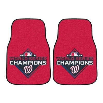 MLB Washington Nationals World Series Champions Carpet Car Mat Set - 2pc