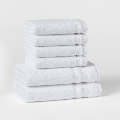 6pc Performance Value Bath Towel Set White - Threshold™