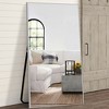 Wooakway Silver Metal Full Length Mirror Accent Wall Mirror Freestand Mirror with Bracket - 2 of 4