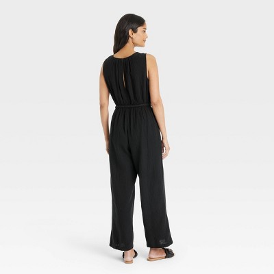 Women's Gauzy Tie-Waist Jumpsuit - Universal Thread - image 2
