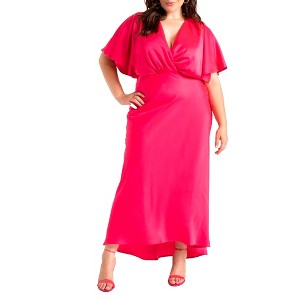 ELOQUII Women's Plus Size Duster Sleeve Maxi Dress - 1 of 4