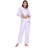 Casual Nights Women's Flannel Long Sleeve Button Down Pajama Set - 2 of 4