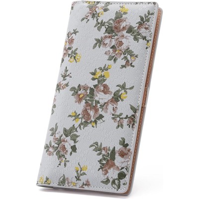 BEAFUP Leather Women Wallet RFID Slim Wallets for Women,Thin Ladies Credit Card Holder Bifold Billfold with 11 Card Slots & ID Window