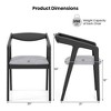 Costway Wooden Dining Chair Set of 2 with Rubber Wood Frame Armrests Padded Cushion - 3 of 4