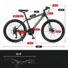 VisioGear 24 Inch Mountain Bike for Boys Girls, 21 Speed Mountain Bicycle, Black & Green, 66"*24.8"*35.8" - 3 of 4