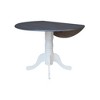 42" Jaylen Dual Drop Leaf Dining Table with 4 Splat Back Chairs - International Concepts: Compact, Hardwood - image 4 of 4