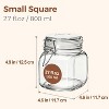 27oz airtight glass jars with lids, 6-pack, square food storage jars, suitable for kitchen storage - 2 of 4
