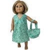 Size 7 Matching Girl And Doll Nautical Mickey Print Beach Dress With Purse - 2 of 3