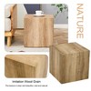 PAGED Modern Minimalist Coffee Table MDF Square End Table with Natural Texture for Living Room - 4 of 4