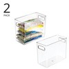 mDesign Plastic Kitchen Pantry Storage Organizer Container Bin - 2 Pack - Clear - 2 of 4