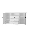 Kitchen Sideboard, 47" Modern Buffet Cabinet With 3 Drawers, 1 Open Shelf And 2 Cabinets, Dining Room Cupboard Console Table - 3 of 4