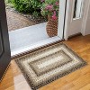 Machine Washable Runner Rug - Print Braided Non-Slip Indoor/Outdoor Carpet, Low Pile Non-Shedding Area Rug for Kitchen, Entrance Hallway - 2 of 4