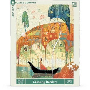 New York Puzzle Company Crossing Borders 1000 Piece Puzzle - 1 of 4