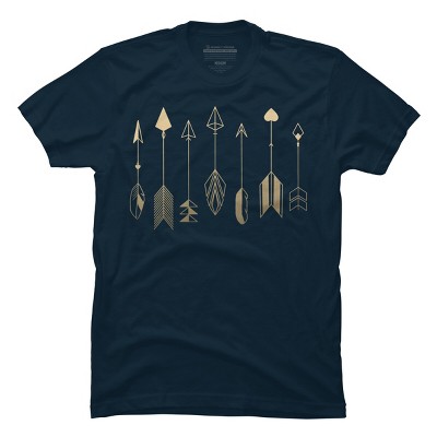 Men's Design By Humans Be Brave Little Arrow (gold) By staceyroman T-Shirt