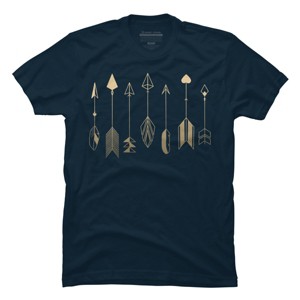 Men's Design By Humans Be Brave Little Arrow (gold) By staceyroman T-Shirt - 1 of 4
