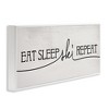Stupell Industries Eat Sleep Ski Repeat Phrase Framed Giclee Art, White, 24" x 10" - 2 of 4