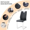 NicBex PU Leather Dining Chairs with Metal Legs,Armless Chairs for Kitchen,Living Room - 4 of 4