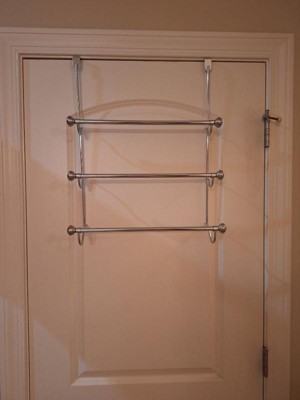 York Metal Over Shower Door Towel Rack 3 Split Finish