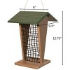 JCs Wildlife Green/Tan Whole Peanut Feeder with Peaked Roof - 3 of 4