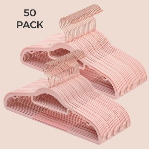 SONGMICS Coat Hangers Non-Slip Clothes Hangers Space-Saving Plastic Hangers 360°Swivel Rose Gold Hook - 1 of 4