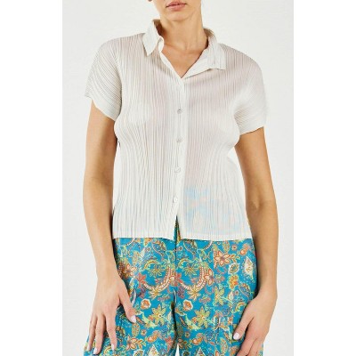 Women's Plisse Button Down Top - current air