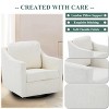MAYEERTY Swivel Accent Chair, 360?? Rotation Chenille Fabric Upholstered Leisure Armchair with Lumbar Pillow for Living Room-Beige - 4 of 4