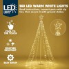 Joyfy Christmas Lights Outdoor, 10 ft Cone Tree Yard Light Christmas Decorations Outdoor, Garden Holiday Decor, Christmas Eve Night Decor - 3 of 4