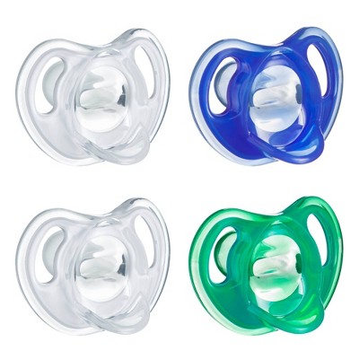 Tommee Tippee Ultra-light 4pk Silicone Baby Pacifier 18-36 Months - Blue/Green