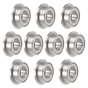 Unique Bargains MF63ZZ Flange Ball Bearing Full Complement Bearings 10 Pcs 0.12" x 0.24" x 0.08" - 1 of 3