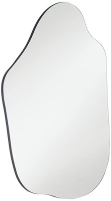 Casper Frameless Abstract Silver Decorative Wall Mirror