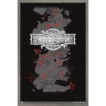 Trends International Game of Thrones - Map Framed Wall Poster Prints