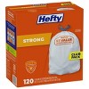 Hefty Strong Tall Kitchen Drawstring Trash Bags - 13gal/120ct - image 2 of 4