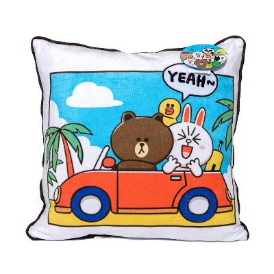 Line Friends Day of Brown Pillow